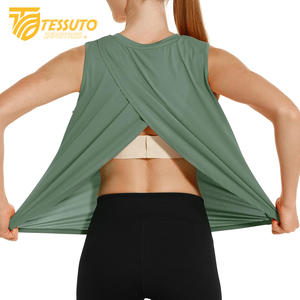 Ropa de entrenamiento para mujer, camiseta sin mangas deportiva de Yoga para gimnasio, camisetas sin mangas con estampado personalizado de alta calidad para mujer, camisetas sin mangas con tirantes gruesos para gimnasio para mujer - Product Image 6