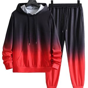 Men Sweat suit Flared Sweatpants And Hoodie Sets Unisex Tracksuit Puff Print Zip Up Hoodies Flare Sweat <b>Pants</b> Set - Product Image 1