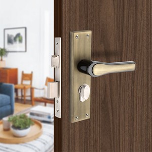 ล็อคมือจับประตู2025น้ำหนักเบาสีทองดีไซน์ใหม่สำหรับประตูสำนักงานส่วนตัว - Product Image 5