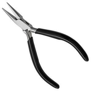 คีมหนีบแบบไม่มีฟันทำจากทองแดงคดเคี้ยวสีทองและเงินขนาด130มม. คีมหนีบเครื่องประดับพร้อมสปริง - Product Image 3