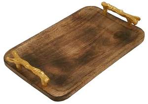 Bandeja de servicio de diseño moderno de lujo para el hogar decorativo Hotel restaurante Bar utensilios de cocina Decoración de mesa hecha en India al por mayor 2024 - Product Image 5