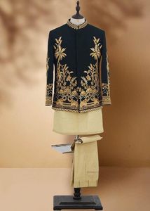 NEW LATEST ZARI EMBROIDERY on COAT ,STYLISH KURTA & <b>PANT</b> DRESS & ALSO MATCHING SHOE WITH DRESS for PARTY-WEAR/WEDDING @ 2023 - Product Image 2