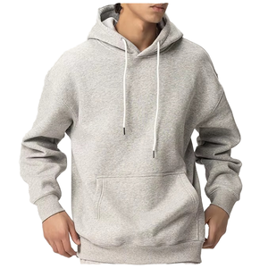 New Arrival Custom Wholesale Blank 300 Gem Heavyweight Polyester/Cotton Fleece Loose Fit <b>Pullover</b> <b>Men</b> Hoodie Autumn in Bulk - Product Image 2