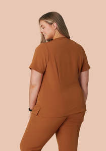 Uniformes de enfermería para mujer con top de cuello en V y pantalones de Jogger Juego de exfoliación médica de dos piezas - Product Image 5