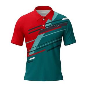 Tissu en toile de golf en polyester pour polos de haute qualité, respirant et à motif solide, par sublimation personnalisée pour hommes - Product Image 2