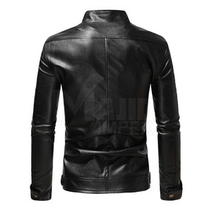 Soporte de chaqueta de cuero hecho a medida de alta calidad Nuevo estilo Cremallera de moda Diseño OEM Patrón de material polar transpirable calentado - Product Image 2