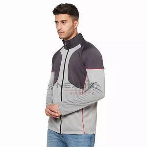Survêtement d'athlétisme pour hommes Survêtement en nylon et polyester pour hommes Veste d'hiver et d'automne Colo Block pour hommes OEM - Product Image 4