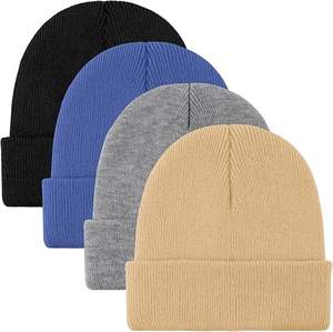 Venta caliente de lana personalizada de punto Slouchy Beanie Casual Wear Beanies en diferentes colores con etiqueta personalizada - Product Image 1