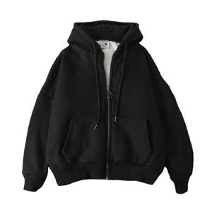 Sweat-shirt à capuche en molleton pour homme, personnalisable, tendance, à manches longues, motif uni, vêtement décontracté d'hiver, logo frontal, vente chaude - Product Image 4