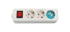 Base multi-presa senza fili a 3 prese Mega Series con interruttore (GSC 0800276) - Product Image 1