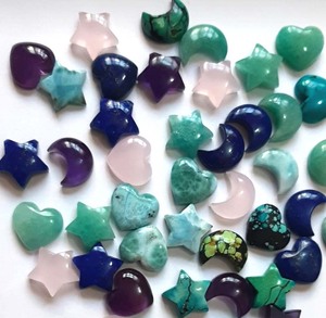 Cabujón de Turquesa Natural en Forma de Corazón, Gema Azul para la Fabricación de Joyas al por Mayor - Product Image 3