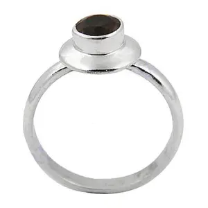 Bague en argent sterling 925 avec grenat turquoise ou rubis, plaqué rhodium et incrustation de pierre naturelle - Product Image 2