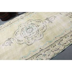 พรมตุรกีวินเทจขนแกะสีเบจสีฟ้า5.2 x 9.1ft แบนถักลายสำหรับตกแต่งห้องนั่งเล่นห้องโถงใช้น้ำยาง - Product Image 5