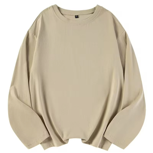 Camiseta Casual de Mujer 100% Algodón, Nuevo Diseño, Cuello Redondo, Manga Larga, Color Sólido, Compra Directa de Fábrica desde Bangladés - Product Image 1