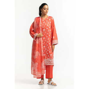 Traje Casual de 3 Piezas para Mujer, Color Naranja, Bordado, para Verano - Product Image 5