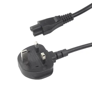 Cable de alimentación de 1m, 3 pines, enchufe del Reino Unido, Cable de alimentación, Cable de alimentación, enchufe fundido para PC, Monitor de ordenador, impresora Epson HP, TV