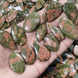 Meilleure vente Unakite Cabochon Semi précieux en gros Lot de pierres précieuses Unakite pour bijoux - Product Image 4