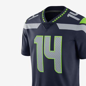 Maillot de football américain personnalisé en gros, respirant, 100% polyester, avec panneaux en maille cousus - Product Image 3