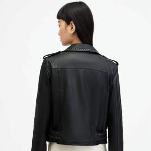 Custom Wholesale Women's Black Studded PU <b>Leather</b> Jacket Slim Fit Biker Moto Punk Rock Gold Zipper <b>Rivet</b> Motorcycle Coat - Product Image 2
