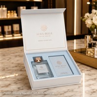 Boîte d'emballage personnalisée pour huiles essentielles et parfums, style livre à ouverture magnétique, boîte cadeau pour soins de la peau, impression de logo en relief