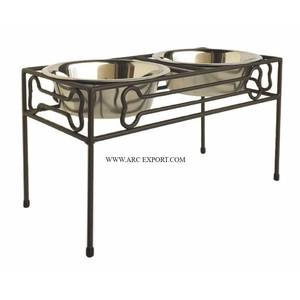 Comedero Doble Elevado con Soporte Antideslizante, Ideal para Perros Medianos y Grandes, Estación de Alimentación para Mascotas - Product Image 1