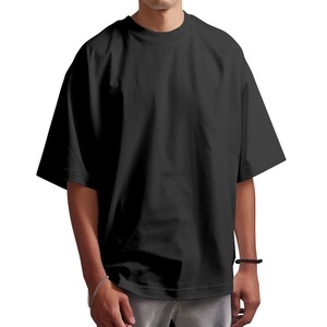 T-shirt en jersey pour homme surdimensionné tendance, streetwear, manches courtes, 100% coton, hip hop, coupe ample, imprimé, anti-rétrécissement, décontracté, vêtements d'été - Product Image 3