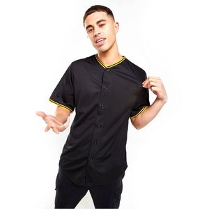 Camiseta de béisbol personalizada de OEM para hombre, logotipo bordado, diseño de tira de sublimación, ropa deportiva impresa, camisetas de béisbol personalizables baratas - Product Image 1