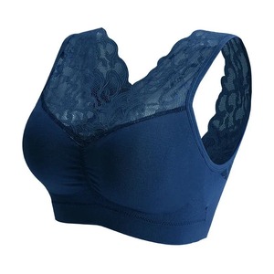 Sujetador de encaje Sexy sin costuras para mujer, lencería inalámbrica de belleza en la espalda, Sujetador deportivo de realce para correr, bralette acogedor con tubo en el pecho - Product Image 4