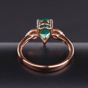 Emerald Cut 925 Sterling Silver or Gold Plated Emerald Engagement Handmade <b>Ring</b> for Women <b>Indian</b> Weddings Wholesale Fine Jewelry - Product Image 3