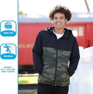 Veste coupe-vent réfléchissante personnalisée pour hommes avec col montant Logo avant de haute qualité pour les saisons d'été et d'hiver - Product Image 5