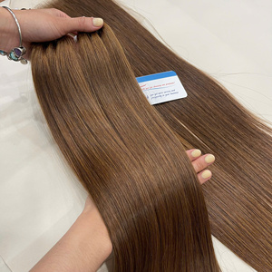 Premium New Color Bone Straight Double Weft Vietnamese Virgin Human Hair Extensions 100g Bundle No <b>Tangles</b> - Product Image 4