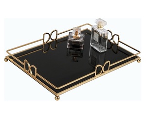 Grossiste Plateau décoratif de Noël Forme ronde Miroir Décoration de table en métal pour la maison Hôtel & Restaurants Utilisation. - Product Image 6