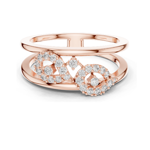 0.234 CT Lab Diamond <b>Infinity</b> Ring for Women VVS-VS EF Clarity 18KT, 14KT, 10KT Gold & 925 Silver <b>Rose</b>, Yellow, White - Product Image 1