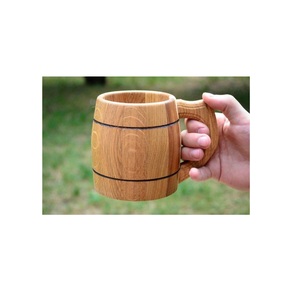 Taza de madera Venta caliente Nuevo diseño Hogar Cocina Uso Drinkware Taza de madera Tamaño personalizado y venta - Product Image 3