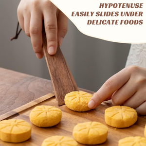 Ensemble de 4 ustensiles en bois de teck faits à la main pour cuisiner et servir - Product Image 4