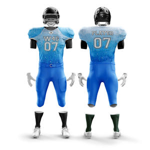 Conjuntos de Uniformes de Fútbol Americano Unisex W4G Personalizados, 100% Poliéster, Impresión por Transferencia de Calor, Transpirables, Tallas Grandes, Conjunto de Alta Calidad - Product Image 1