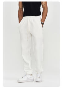 กางเกงวอร์มผ้าฟลีซสำหรับผู้ชายกางเกงวิ่งกางเกงขากว้าง - Product Image 3