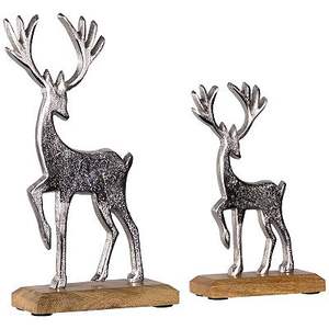 Ciervo de aluminio de diseño moderno, acabado plateado y dorado de buena calidad, esculturas de mesa disponibles, aluminio y latón - Product Image 1
