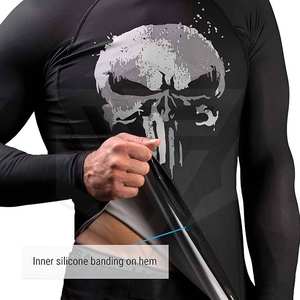 <b>BJJ</b> <b>Rashguard</b> Custom Jiu Jitsu No Gi Compression Shirt Long Sleeve Quick Dry Breathable Sportswear Factory OEM - Product Image 4