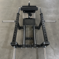 Appareil de Squat à Ciseaux Robuste à Charge de Plaques avec Rouleaux en Mousse et Plaques de Repose-Pieds pour l'Entraînement de Force en Salle de Sport Commerciale