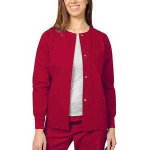 Cuidado de la salud, mangas elásticas antiarrugas, elegante, médico, de talla grande, chaqueta con cremallera de acero inoxidable, uniformes médicos de enfermería, conjuntos Unisex - Product Image 1