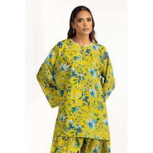 ชุดเซ็ตเสื้อผ้าลำลองสีเขียวพิมพ์ลายผ้าแคมบริคสำหรับผู้หญิง ไซส์ XXS ชุด 2 ชิ้น ดีไซน์ไม่มีปก เหมาะสำหรับใส่ทำงานในฤดูใบไม้ผลิ/ฤดูร้อน - Product Image 5