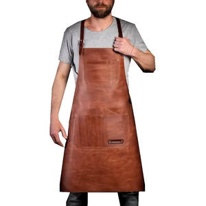 Tablier de soudage en peau de vache fendue pour travaux lourds Tablier de soudage personnalisé avec conception de sangle croisée - Product Image 3