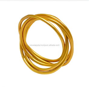 <b>Plain</b> 925 Sterling Silver Gold Plated Handmade Spiral <b>Ring</b> JewelryFashionable <b>Ring</b> For Wedding Anniversary Engagement for Unisex - Product Image 3