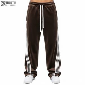 Manufacturer Oversized Acid Washed Sweatpants Rhinestone Pants <b>Jogger</b> Cut And Sew Flared Sweat Pants Men Winter Trousers Men - Product Image 1