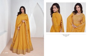 2025 HENIXA CREATION Exportador indio pesado Faux Georgette Anarkali Suit Set Dupatta Slim Fit hasta el suelo ocasiones de fiesta - Product Image 4