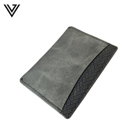 Dompet Kartu Kulit PU Anti-RFID Dua Warna Mewah Berkualitas Tinggi Multifungsi Stylish Tahan Lama Desain Tipis Terbuka