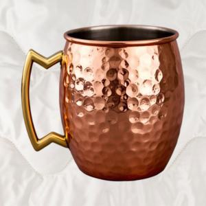 Mule de Moscou en cuivre martelé en acier inoxydable pour propriétaires de bar pour cocktails et boissons Logo personnalisé écologique - Product Image 6
