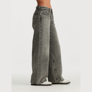 กางเกงยีนส์สำหรับผู้หญิงผ้าเดนิมปักลายระบายอากาศได้ดีสไตล์แฟชั่น - Product Image 4