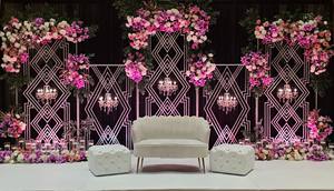 Royal <b>Gold</b> Laser Cut Wedding <b>Backdrop</b> Panels For Stage Decoration Lavish Wedding Event Stage Panels Durable Reception Setups USA - Product Image 4